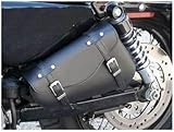 Borsa Laterale in Pelle Nera per Harley Davidson Sportster XL 883 1200 48 72 Nightster Iron Custom Low SuperLow Roadster Forty Eight - Porta Attrezzi Chiavi Documenti per Telaio Triangolare Lato Sinis