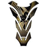 Resin Bike Adesivi Moto Compatibile con Honda Hornet Oro. Protezione Paraserbatoio Moto da Urti e Graffi. Adesivo Resinato con Effetto 3D per Tutte le Annate