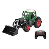 MONDO Motors Trattore con benna radiocomandato, modello in scala 1:24, pacco batterie ricaricabili incluso, giocattolo per bambini 63864