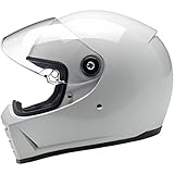 Biltwell, Lane Splitter, casco integrale per moto, colore: bianco lucido