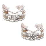 UILYNIU Bracciale in Tessuto, Braccialetti dell'Amicizia Regolabile, Fatti a Mano per Uomini e Donne (Marrone)