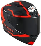 Suomy Track-1 Reaktion Casco integrale unisex (antracite opaco/rosso), L (59)