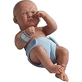 jc toys 18500 18110 La Newborn - Bambola in vinile per neonati, colore: Bianco/Grigio, con amante degli animali e accessori, colore: Bianco/Grigio