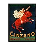 Nacnic Vintage Poster Cinzano. Fogli per decorazione d'interni con le immagini pubblicitarie d'epoca e antichi. Dipinti retrò arredamento. formato A4