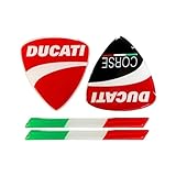 QISUO Adesivo 3D in gel per moto Ducati Corse adesivo 3D per casco emblema logo