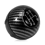 Anlseiod Pomello cambio 5 marce per Fiat 500/500C 2007-2018 ABS Fibra Carbonio Pomello Leva Cambio manuale