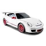 CMJ RC Cars ™ Porsche 911 Telecomando con licenza ufficiale per auto Luci da lavoro in scala 1:24 2.4 Ghz Bianco