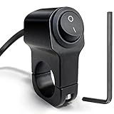 Greluma 1 Pz Interruttore manubrio moto da 22 mm (7/8"), interruttore faro manubrio ATV, interruttore in lega di alluminio per faretto luce bici moto