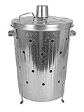 Spetebo Verbrennungstonne 75l Zincato - Canna Fuoco Braciere Verbrenner Forno da Terrazzo
