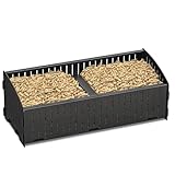 Xtsuen Cestino a pellet per stufa, cestino per bruciatori a pellet, 48 x 20 x 17 cm, 5 kg, in stufa a legna o in camino, pellet Basket