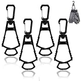 AOZUO 4 Pack Porta Guanti, Porta Guanti Cintura Porta Guanti Cinghia Porta Guanti da Lavoro Clip, Clip per Guanti da Lavoro, Potente Porta Guanti per Guanti da Costruzione, Caschi (Nero)