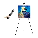 Mutualsign Cavalletto pieghevole cavalletto portatile, nero da pavimento per fiere/presentazioni/poster/display d'arte (Nero, 1 confezioni)