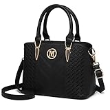 Miss Lulu Borsa Mano Donna Elegante, Borse Università Tracolla Regolabile, PU Pelle Impermeabile, Molte Tasche Scomparti, Tote Bag Borsetta Grande Lavoro