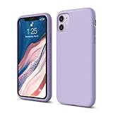 elago Cover Silicone Liquido Custodia Compatibile con iPhone 11 Case (6.1”), Silicone Liquido Premium, Protezione Full Body : Case Antiurto 3 Strati (Viola)