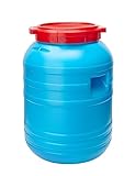 Garronda tanica di plastica da 30 litri, realizzata in HDPE per uso alimentare, adatta come serbatoio acqua per il giardino, contenitore per alimenti, bidone plastica universale GD-0055, Blu