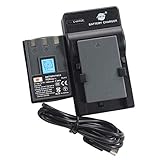DSTE NB-1L - Set di 2 batterie agli ioni di litio e caricabatterie micro USB, compatibile con Canon NB-1LH IXUS 200a 500 v2 v3 vII IXY 200 300 320 400 500 S230
