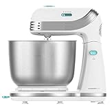 Cecotec Impastatrice Cecomixer Easy White. Potenza 250W con movimento planetario, 6 velocità, vaschetta di Acciaio INOX. Capacità 3L