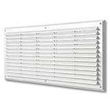 La Ventilazione AR5023B Griglia Plastica Rettangolare da Sovrapporre, Bianco, 500x227 mm