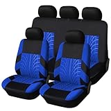 YUEDAM Auto Set Completo di Coprisedili per Ford B-Max 2012-2017 2018 2019 2020 2021 2022 2023 2024, Traspirante 5 Posti Auto Copri Sedili Antiscivolo Confortevole Protezione Accessori,E/Blue