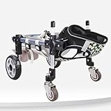 Carrello Cani Disabili Sedia a Rotelle per Cani con Supporto Completo con 4 Ruote, Carrello per Animali di Piccola/Media/Grande Taglia per Passeggiate, Assistente per Passeggiate con Cani Disabili(L)