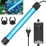 Funmo Sterilizzatore UV Acquario, Sommergibile Luce Sterilizzatrice, Ultravioletto Sterilizzatore Acqua, Aquarium Filter UV Sterilizer, Lampada UV per la Pulizia di Acquario, Fishbowl