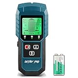 DETLEV PRO 5 in 1 Rilevatore Digitale Tubi e Cavi CA Elettrici, LCD Schermo,Avviso Sonoro,Legna/Metallo/Magnetico o No