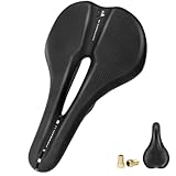 Flintronic Sella per Bici, Sella per Bici in Morbida Pelle PU Traspirante, Imbottitura con Design Ergonomico per MTB, Strada, Città, Esercizio