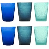 Memento Set 6 bicchieri acqua in pasta di vetro 300cc (Under The Sea)