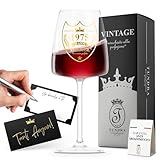 TUNDRA - Calice Personalizzato per Regalo 50 Anni Compleanno Uomo | 1975 | Calice in CRISTALLINO da 450 ML con stampa EFFETTO ORO di Altissima Qualità - Idee Regalo Uomo Compleanno Originali (50 Anni)