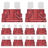 ALLECIN 50 Pezzi 10A Standard Fusibili Auto 10Amp Standard Fusibile Lamellari 10Ampere Car Fuse per Camper Camion Moto Barca