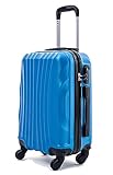 R.Leone Ryanair 55x40x20cm Valigia Trolley Bagaglio a mano Rigido Ultraleggero in ABS 4 Ruote smontabile Rimovibili Autonome 20373N (Valigia 55X40X20cm, Azzurro Scuro)