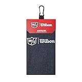 Wilson, Asciugamano da golf, Tripla piega, TRI FOLD Unisex-Adult, Black, One Size