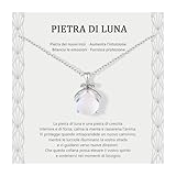 Lueaurra Regalo per Donna Collana Pietra di Luna Idee Regalo Originale per Ragazza Adolescente Regalo di Natale per Donna Regalo di Compleanno Collana per Figlia Mamma Sorella Amica
