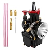 Carburatore 28mm,Carburatore Moto PWK 28MM per Moto 75 CC 80 CC 100 CC 125 CC Motocross ATV Dirt Bike Quad-Nero