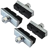 cyclingcolors 4x pattini freno bici 40mm ganasce pastiglie tipo-X con vite vintage eroica bicicletta gomma, nero