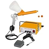 Pistola per verniciatura a polvere, verniciatura a polvere elettrostatica, macchina per verniciatura a polvere con pistola a spruzzo per interruttore a pedale, verniciatura a polvere portatile