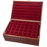 MC.Sammler Portamonete in legno con 10 scomparti per monete da 350 monete da 10 euro in capsule fino a 37,7 mm (senza capsule)