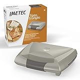 Imetec Tosta&Griglia, Tostiera elettrica, Piastre XL Rigate e Antiaderenti per Preparare 3 Toast alla Volta, Compatta, Riponibile in Verticale, Spie Funzionamento, Gancio Chiusura, Avvolgicavo, 800 W