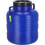 KADAX Grande Barile in Plastica, Tanica con Coperchio per Conservazione degli Alimenti, Fusto in HDPE con Bocca Larga, Contenitore per Acqua (30 L)