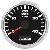 ELING Contagiri da 52 mm 0-4000 giri/min con retroilluminazione a 7 colori 12 V e 24 V per trattori