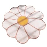 Tappeto Floreale da 24 Pollici di Tappeto Floreale in Poliestere Assorbente a Forma di Fiori a Forma di Fiori Minimalista Area Decorativa per Soggiorno, Camera da Letto, Hotel, Stile 2 marghe