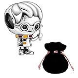 JABEDE Charm in argento S925 ispirato alla Saga di Harry, compatibile con braccialetti delle principali marche, con elegante borsa nera - Ideale per San Valentino (HARRYPT)