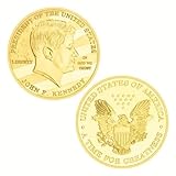 REIWAN Moneta Commemorativa 35Esimo Presidente degli Stati Uniti John F. Kennedy Moneta da Collezione Monete Commemorative Placcate in Oro