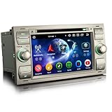 Erisin 7 Pollici Android 14 8-Core 4GB+64GB Autoradio GPS Navigatore per Ford C-Max S-Max Focus Galaxy Kuga Connect Fiesta Transit DVD Supporti Bluetooth 5.0 IPS CarPlay Android Auto WiFi DSP OBD2 USB