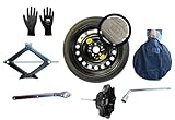 KIT Ruotino di Scorta 17" compatibile con Suzuki Vitara, S-Cross, Sx4 Cross, Kizashi con Cric Chiave sacca vite di fissaggio e guanti