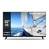 Thomson 32 Pollici (81 cm) Led HD Google TV, Wi-Fi, Dolby Audio, HDR10, Bluetooth 5.1, Triple-Tuner (Cavo/Satellite/Antenna), HDMI, CI+, A+ Pannello - 32HG2S14