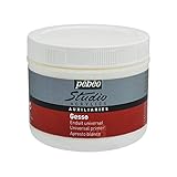 Pébéo - Studio Acrylics Gesso 500 ml - Gesso bianco - Sottofondo colori acrilici per preparare tutti i supporti - Barattolo di gesso acrilico bianco 500 ml