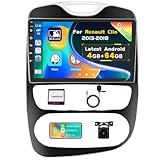 Inefala Upgrade 4G+64G Autoradio Android 15 per Renault Clio 2013-2018, 10" Touchscreen Wireless CarPlay Android Auto GPS WiFi RDS DSP MIC Retrocamera