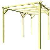 Pergola da Giardino CARPORT 3x5 metri H 247 Cm in Legno per Esterni