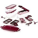 Genius - Affettaverdure "Nicer Dicer Plus", set di 18 pz. NUOVA! rosso rubino